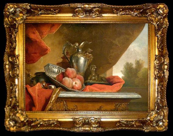 framed  Nicolas de Largilliere Nature morte a l aiguiere, ta009-2